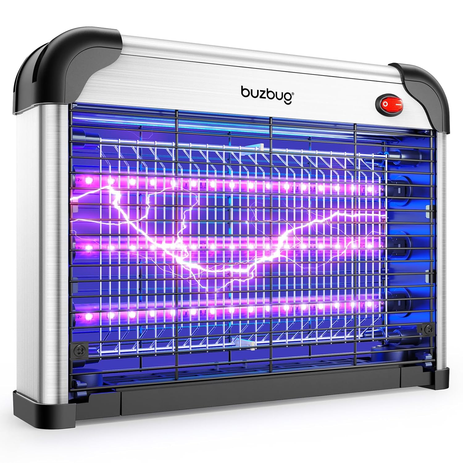 Buzbug LED Bug Zapper MA009 (Dual-Band UV, Indoor) shown from the front